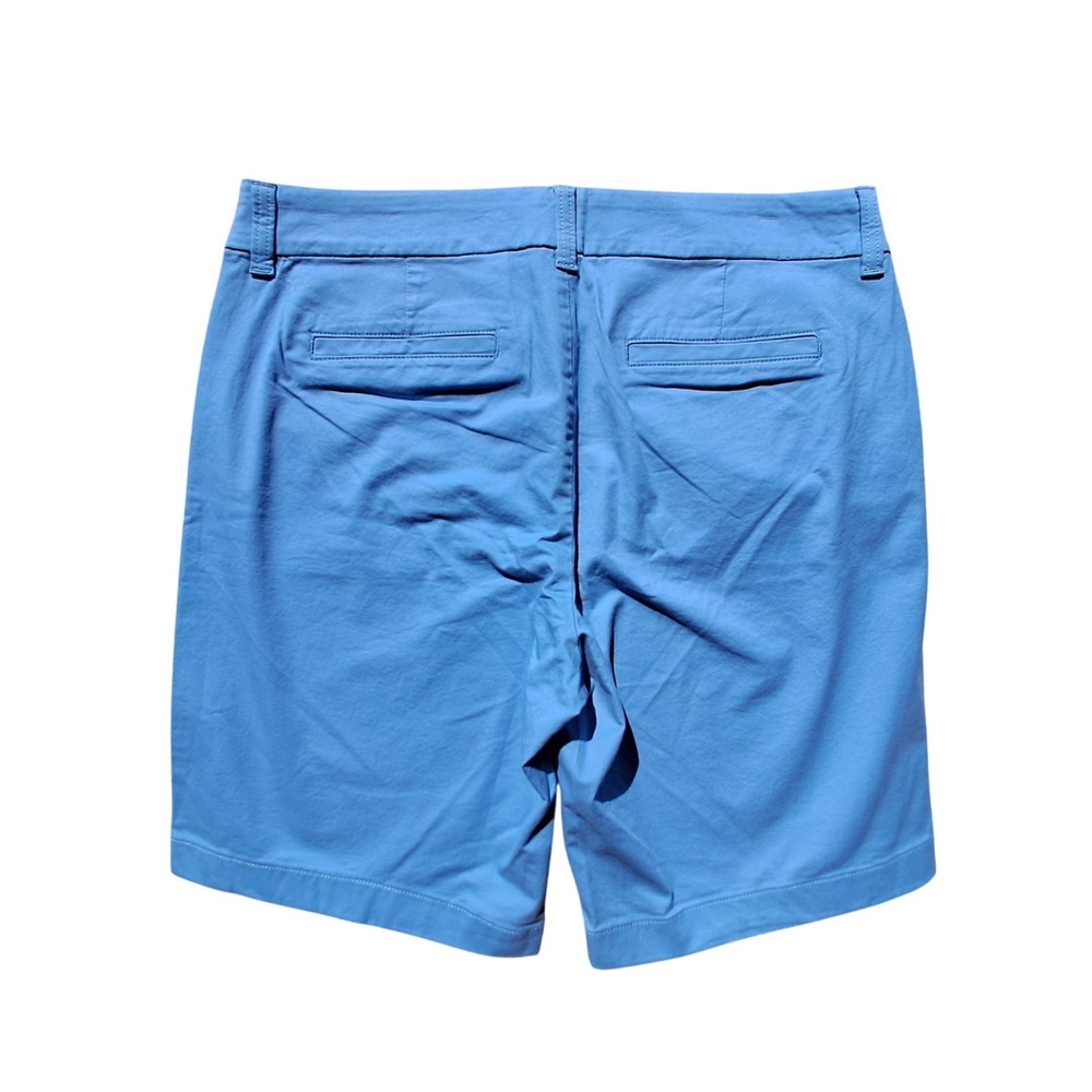 J.Crew Womens‎ Blue Chino Bermuda Shorts Mid Rise Cotton Blend Size 8 - Picture 2 of 10